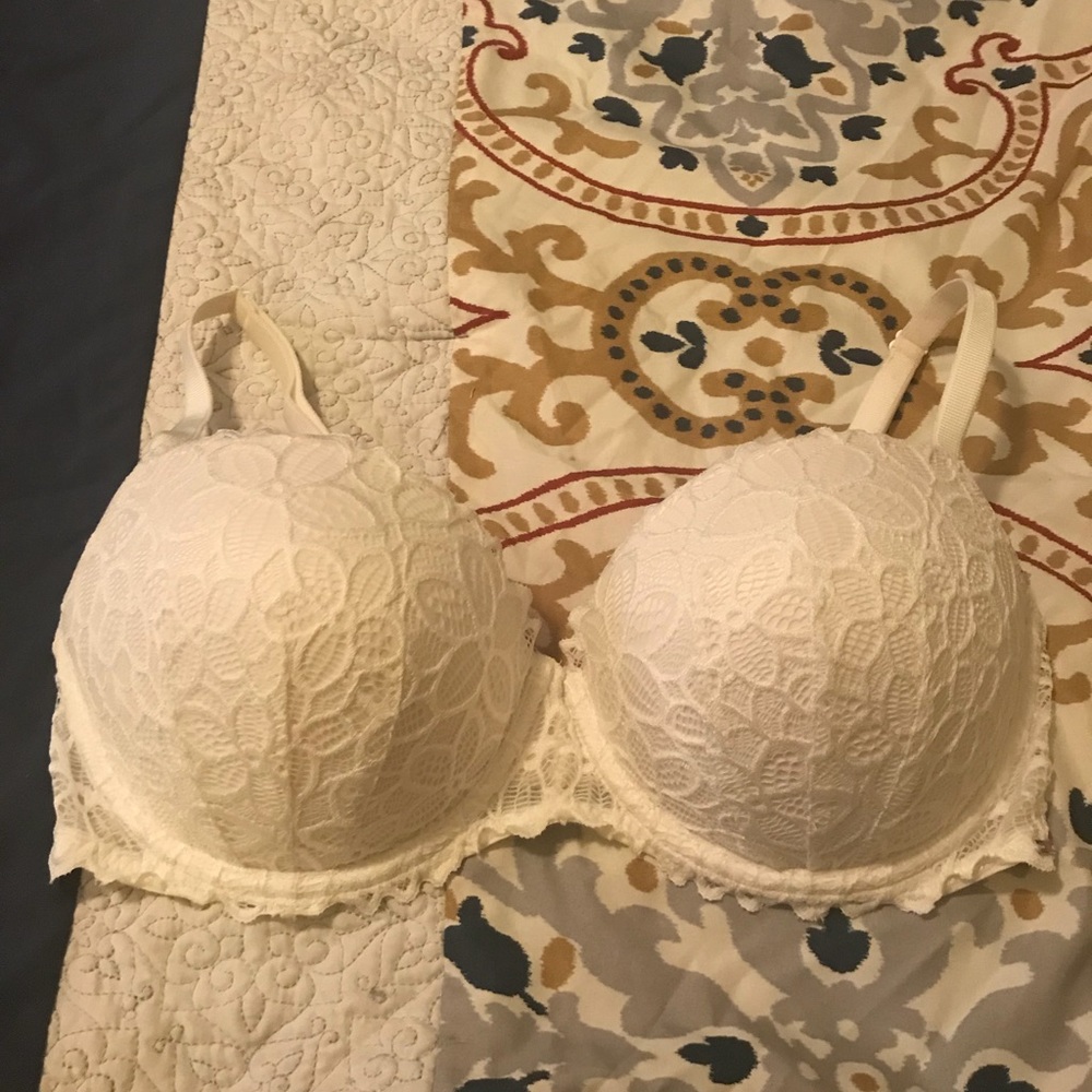 White PINK bra